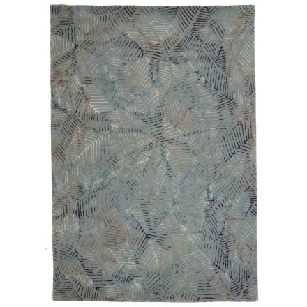 Palms Grey, levélmintás  puha felületű, kézi csomózású prémium szőnyeg 160x230 cm