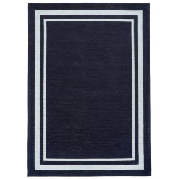   ALTO Blue, sötétkék szőnyeg fehér kerettel, különleges szennytaszító felületkezeléssel 200x300 cm
