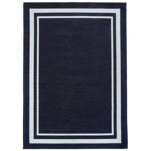 ALTO Blue, sötétkék szőnyeg fehér kerettel, különleges szennytaszító felületkezeléssel 200x300 cm