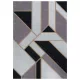 GATSBY Black, fekete, szürke és okker, geometriai mintás szőnyeg szennytaszító bevonattal