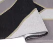 GATSBY Black, fekete, szürke és okker, geometriai mintás szőnyeg szennytaszító bevonattal