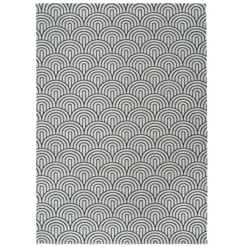 ARCO Black halvanyszurke alapon fekete Art Deco mintas szonyeg