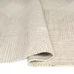 Ornate Beige, világos bézs, geometriai mintás, bársonyos felületű, kézi szövésű prémium szőnyeg 200x300 cm