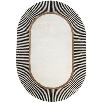   Amber bézs, ovális, bársonyos felületű, kézi szövésű prémium szőnyeg 160x230 cm