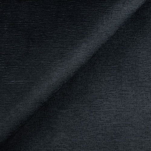 Wave 17 - fekete, folyadéklepergető, állatbarát, hullámmintás mikrobársony bútorszövet