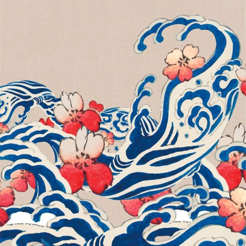 AMOR Velvet - Splash,  egyedi grafikával készült bársony bútorszövet