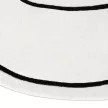 LOOP Ivory Round, ekrü színű gyapjú kerek szőnyeg, 200 cm