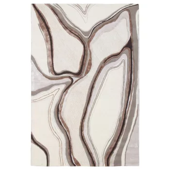   LAVA Beige, modern absztrakt kézi szövésű szőnyeg földszínekben 160x230 cm