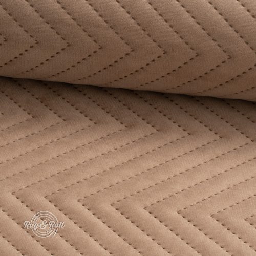 AMOR PIK 4302 - latte, nyomott mintás, vízlepregető prémium bútorszövet