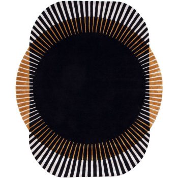   Opal Brown, fekete és aranybarna  kézi szövésű prémium szőnyeg, 200x240 cm