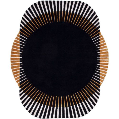 Opal Brown, fekete és aranybarna  kézi szövésű prémium szőnyeg, 200x240 cm