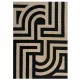 TIFFANY Black XL, fekete-mogyoróbarna geometriai mintás szőnyeg 200 x 300 cm