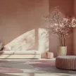 LILA Rosa, mályva, szürke és bézs, geometriai mintás szőnyeg szennytaszító bevonattal 200x300 cm