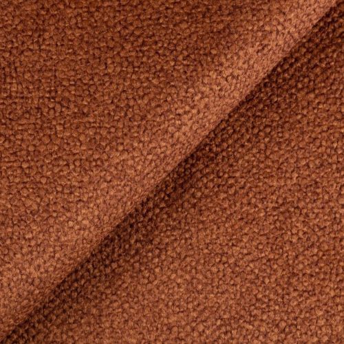 Bubble 10 - terracotta, folyadéklepergető, erős kopásállóságú , buklé hatású velúr bútorszövet
