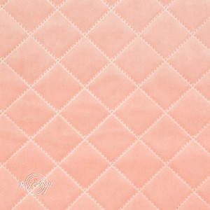 Salvador Caro 11 - púderszín, könnyen tisztítható, steppelt, kárómintás bársony bútorszövet 