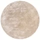 Plain Paloma Round, bézs, kerek bársonyos felületű, kézi csomózású prémium szőnyeg 250 cm