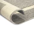 Vivas, kültéri UV álló, szürke szőnyeg ekrü szegéllyel