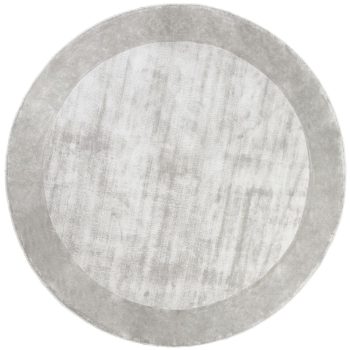   Tere Light Grey, halványszürke selymes felületű, kézi csomózású prémium kerek szőnyeg 200cm