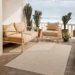 Grano Beige, kültéri UV álló,természetes megjelenésű bézs fonott szőnyeg 200x290 cm