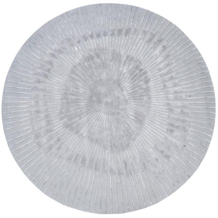 Radius Grey, szürke 3D mintás, kézi csomózású prémium köralakú szőnyeg 200cm