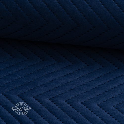 AMOR PIK 4314 - sötétkék, nyomott mintás, vízlepergető prémium bútorszövet