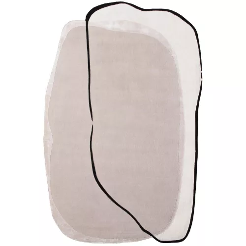 Spot Beige, absztrakt mintás, kézi szövésű prémium szőnyeg, 160 x 230 cm