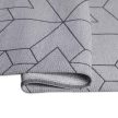 URBAN Gray, szürke alapon antracitszürke geometriai mintás szőnyeg szennytaszító bevonattal