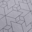 URBAN Gray, szürke alapon antracitszürke geometriai mintás szőnyeg szennytaszító bevonattal