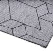 URBAN Gray, szürke alapon antracitszürke geometriai mintás szőnyeg szennytaszító bevonattal