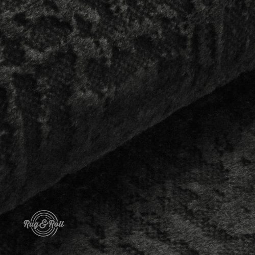 Velvetto 10 - sötétszürke, fényes nyomott mintás, magas kopásállóságú bársony bútorszövet