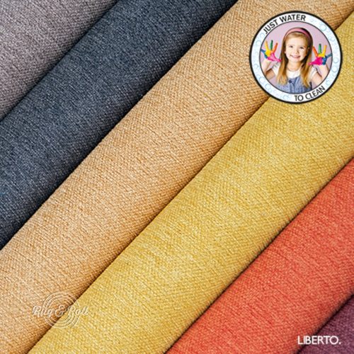 LIBERTO vízzel tisztítható bútorszövet, 18 színben