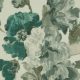 Asztalterítő FLORA türkiz-zöld-szürke virágmintás S 137 x 180 cm
