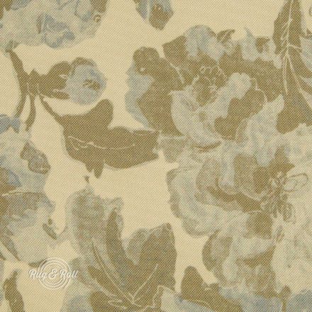 Asztalterítő FLORA halványkék-homok virágmintás S 137 x 180 cm