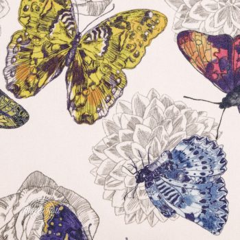   Asztalterítő PANNI lila-sárga pillangómintás S 137 x 180 cm