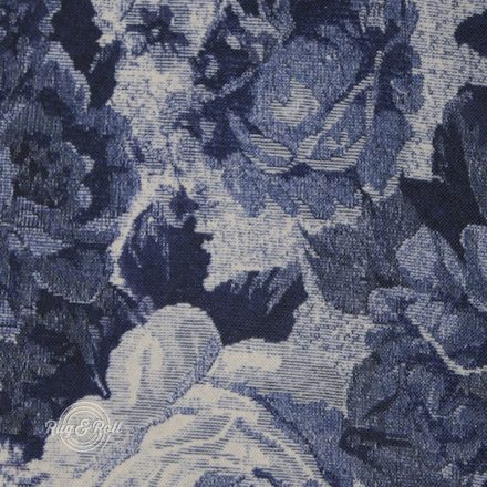 Asztalterítő ROZA kék-fehér rózsamintás S 137 x 180 cm