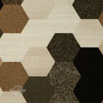   Asztalterítő DORA cappuccino-bézs geometrikus mintás S 137 x 180 cm