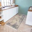 SILK S Vintage arany-kék Perzsamintás futószőnyeg 80 x 200 cm