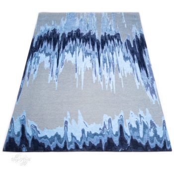   MARMOR L Modern világoskék-sötétkék Absztrakt mintás szőnyeg 160 x 230 cm