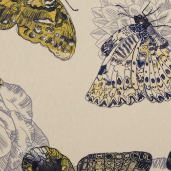   Asztalterítő PANNI kék-sárga pillangómintás S 137 x 180 cm