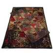 JAZZY L Vintage fekete-piros Patchwork mintás szőnyeg 160 x 230 cm