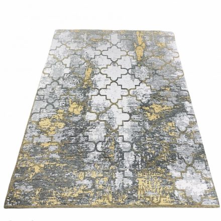 MOROCCAN silver L, szürke-sárga marokkói mintás szőnyeg, 160 x 200 cm