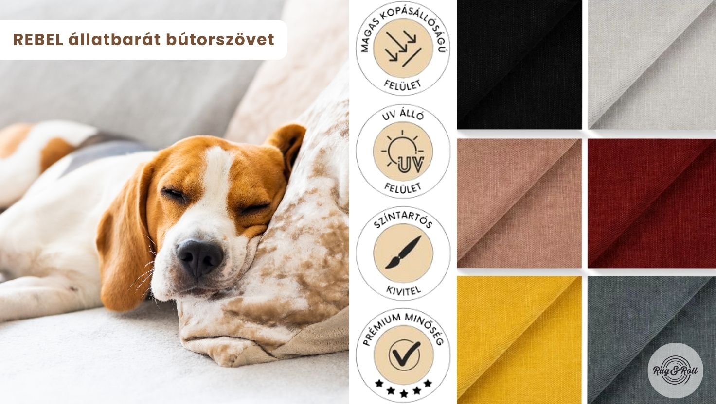 állatbarát bútorszövet