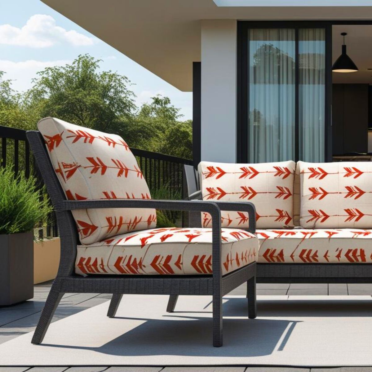 Egyedi nyomtatott kültéri bútorszövet - inspirációval