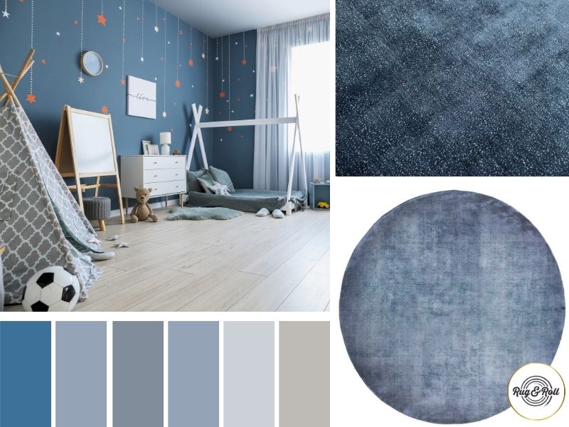 kék gyerekszoba szőnyeg,