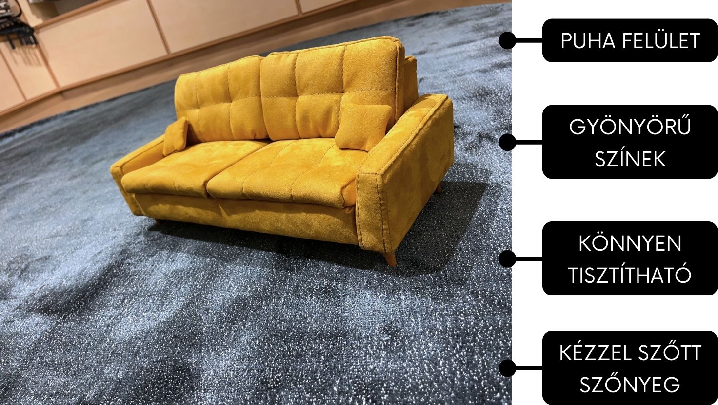 Linen dark blue szőnyeg