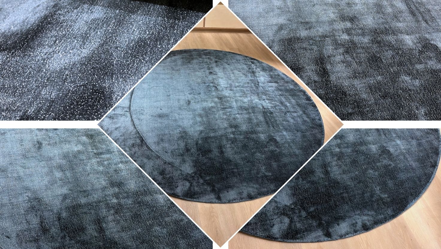 Linen dark blue szőnyeg a nappaliba