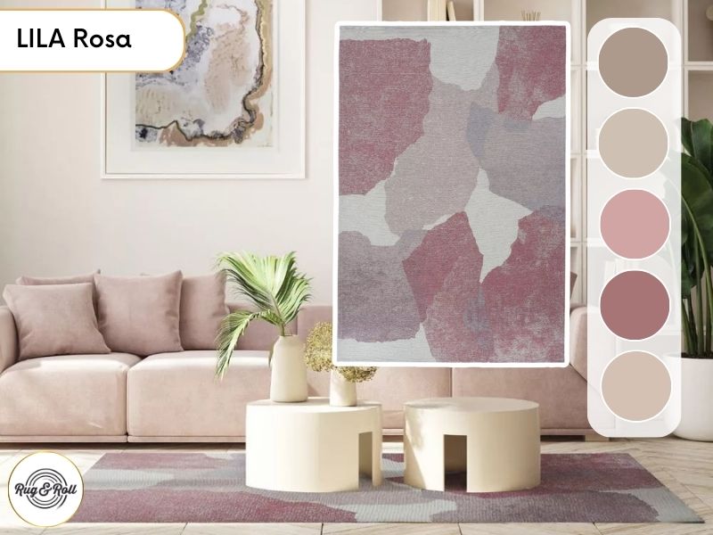 szürke és pasztell szőnyeg