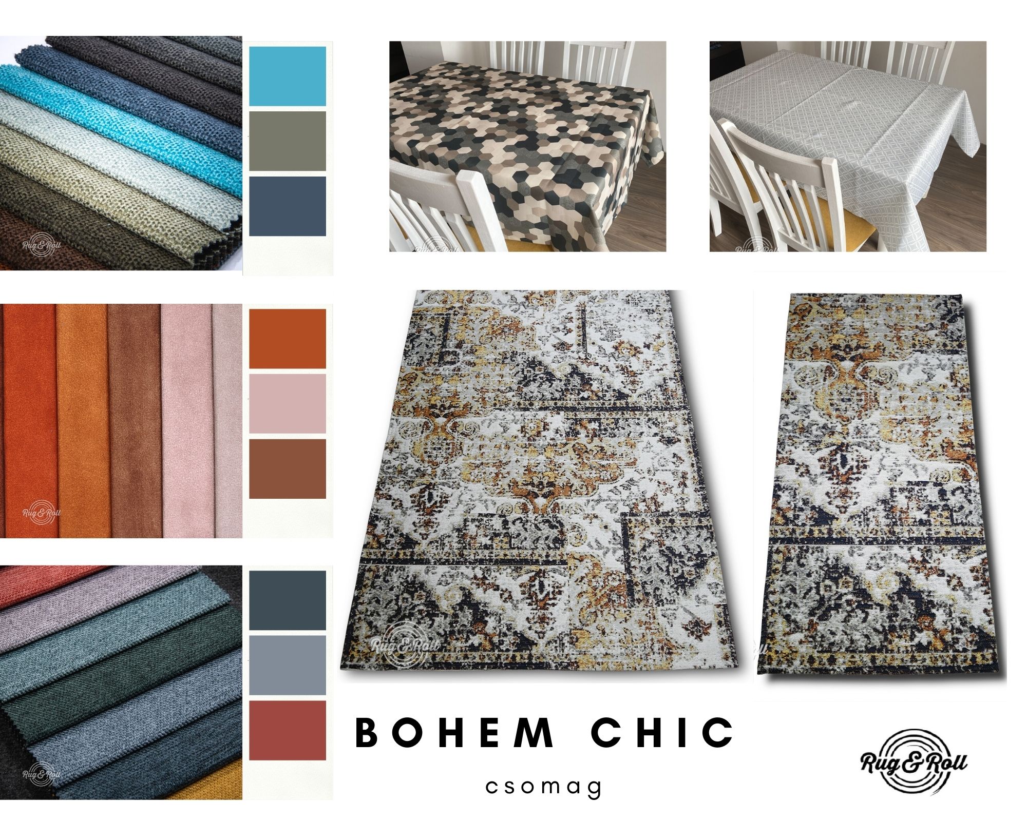 Bohem Chic stílusú szőnyegek és bútorszövetek