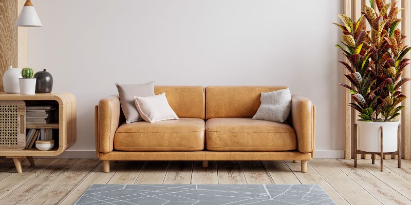 kényelmes kanapé átkárpitozva textilbőr bútorszövettel