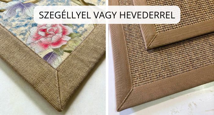 szőnyegek szegése - szegéllyel